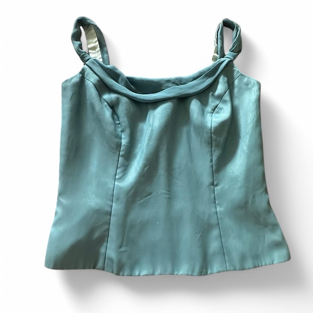 Bebe Blue Green Bustier Camisole